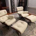 IMUS Lounge Chair Replica Ivory White & Walnut CKTY306 photo review