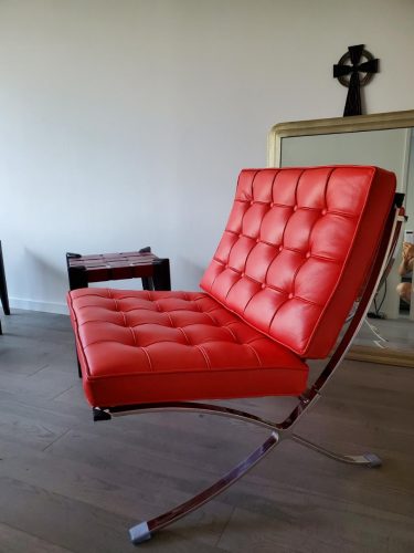 Barcelona Chair Replica Red - CurverK