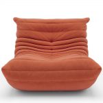 Togo sofa Microsuede red