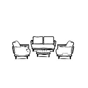 4-Seater Set with 1 Table